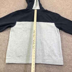 Nautica Hoodie Sweatshirt Mens Medium Blue Gray NAUTEX Fleece Pullover Logo