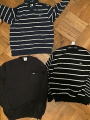 Reseller Lacoste lot polos sweaters hoodie shorts 17 items