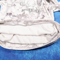RedHead Mens Hoodie White Deer Skull White Gray Camo Long Sleeve Large
