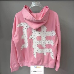 HIP HOP RHINESTONE EMOTION HOODED HOODIE CARDIGAN ZIP HIGH STREET SWEATSHIRT TOP
