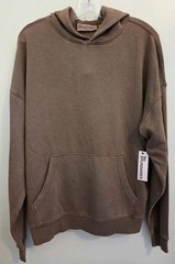 No Boundaries Men’s MEDIUM Oversize Hoodie Hooded Sweatshirt BROWN #10726