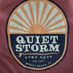 Quiet Storm Surf Shop Adult Sweatshirt Sz L Coral Long Sleeve Myrtle Beach, SC