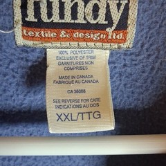 Canaan Valley Unisex 2XL Blue Full Zip Fleece Sweatshirt Mock Neck Embroidered