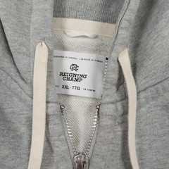 Reigning Champ Hoodie Mens XXL Gray Full Zip Athleisure Mid Weight Sportswear
