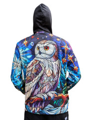 AMIALA Winter Owl Hooded Sweatshirt, 3D Unisex Hoodie S M L XL 2XL