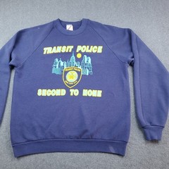 vintage nypd jerzees sweatshirt Size Large Transit Police Second To None USA