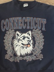 Vtg 90s 20/20 Sport Connecticut Huskies Sweatshirt M Navy UConn NCAA Streetwear