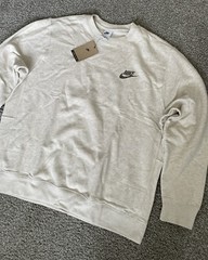 NIKE Club Fleece Men’s Pullover Crew Sustainable Materials Size XL DR9159-072