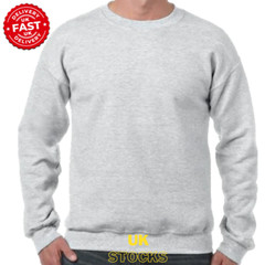 Mens Sweatshirt Heavy Blend Crew Neck Plain Jumper Pullover Casual High Quality