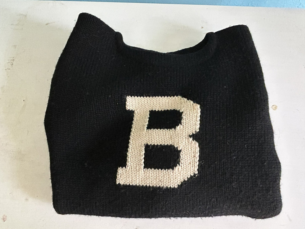 Bowdoin College 100% Worsted Wool Letter Sweater early 1970’s; Size Medium