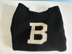Bowdoin College 100% Worsted Wool Letter Sweater early 1970’s; Size Medium