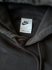 Nike Club Fleece French Terry Hoodie, Varsity Style Letter N – Men’s Large, BLK