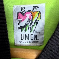 Vintage 90s Umen Cycle & Surf Snowboard Sweatshirt Mens Black Green Reversible