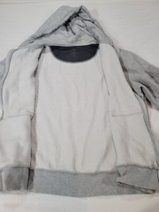 Pure NRG Athletics Hoodie Men’s Large Heather Gary Fleece Lined Ribbed Full Zip