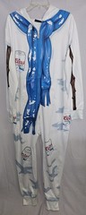 NWOT Coors Light Body Suit Beerman Snowman Holiday Hooded Jumpsuit, Size-Med