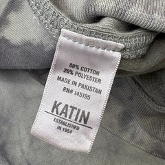 KATIN Hoodie Men’s NEW Size L Tie Dye Heavyweight Pullover Pocket Green Gray