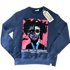 AGTAWH Curated Sweatshirt Men’s S 100% Cotton Pageant Blue French Terry