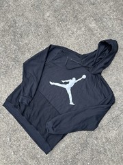 Nordstrom Michael Air Jordan Black Graphic Print Pullover Hoodie 2XL Logo Fleece