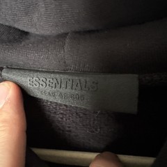 Fear of God Essentials Heavy Fleece Hoodie “Jet Black” Large