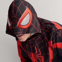 Mens Miles Morales Spiderman Hoodie Mask Cosplay Halloween Costume S M L XL XXL