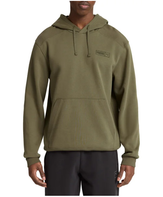 PUMA Men’s Fleece Hoodie Regular Fit Kangaroo Front Pocket Green Size XXL