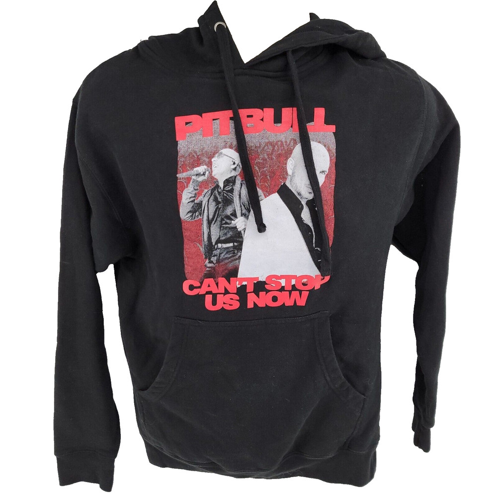 Pitbull Can’t Stop Us Now Tour Hoodie Size S Black Timeless Miami