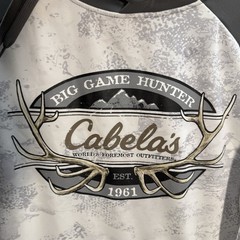 Cabelas Sweatshirt Adult Large White Gray Camouflage Hoodie True Timber Camo