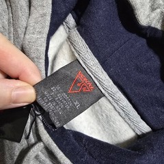 Vokal Hoodie Mens XL Gray Navy Blue Raglan Embroidered Y2K Streetwear Nelly