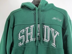 Vintage Shady LTD Pullover Med Hoodie Green Eminem Shady Y2K Hip Hop Gray Cuffs