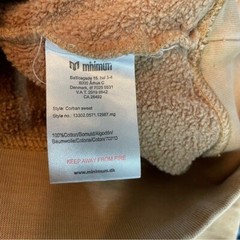 minimum corban sweat shirt tan hoodie Sz M