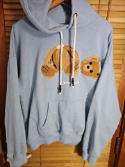 Designer Palm Angels Kill Bear Fuzzy Soft Heavyweight Hoodie Sweatshirt Men’s L