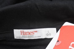 Hanes Hoodie Mens Large Black Originals Pullover Fleece Sweatshirt Pocket