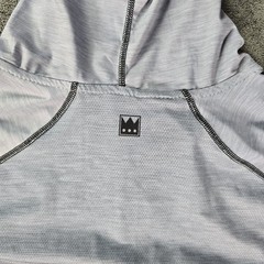 Novus Custom Performance Short Sleeve Zip Hoodie S Gray Red Salute Jersey 15