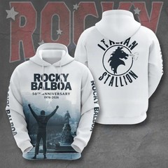Rocky Balboa 50th Anniversary 3D Apparel Unisex Hoodie AOP S-5XL Style51
