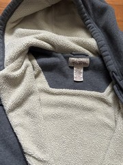 Katahdin Iron Works Men’s Gray Sherpa Lined Full Zip Hoodie w/ Pockets XL