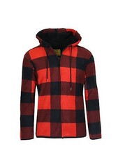BLUE ROCK GALAXY J. COME MEN’S MODERN FIT HEAVYWEIGHT POLAR FLEECE PLAID – RED