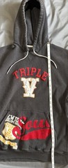 Vintage Triple Five Soul 555 Hoodie XL Y2K Mens Gray Pullover T55 Streetwear Rap