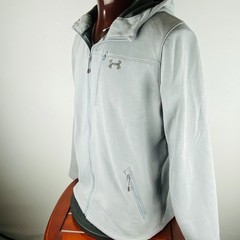 Under Armour Mens Zippered Hooded Athletic Jacket Oudoors Walking Job XL*