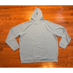 Peter Millar Pine Performance Hoodie Mens 2XL Golf Blue Striped Pullover EK45B