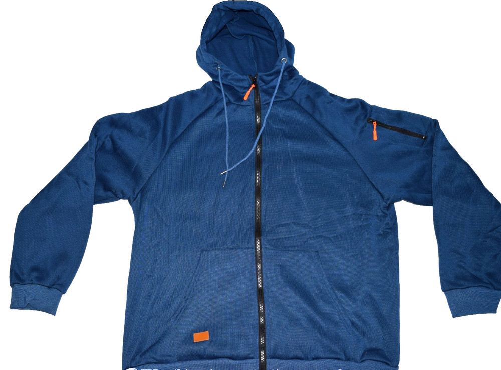 TACTICAL SWEATSHIRT MEN’S FULL ZIP HOODIE LONG SLEEVE JACKET W/ POCKET SZ XXL