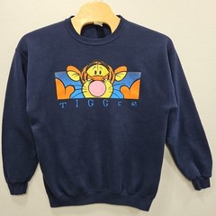 Vintage The Disney Store Tigger XXL Navy Blue Crewneck Sweatshirt Pooh USA