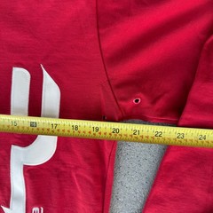 10 Deep Red Lace Up Long Sleeve Hockey Jersey Men Medium