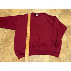 Hanes Ultimate Cotton PrintPro Sweatshirt Maroon Burgundy Crewneck Unisex 2XL