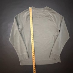 Buck Mason Sweatshirt Mens Large Green Sage Crew Neck 100% Cotton Minimal Casual