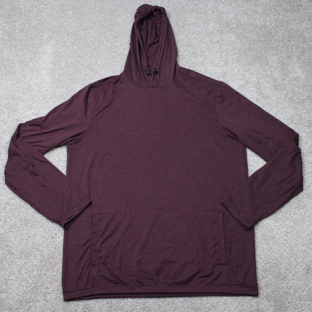 01. Algo Hoodie Men Large Red/Black 01. Performance Quick Dry UV SPF 40+ Stretch