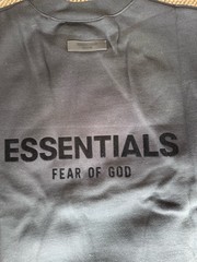 Fear of God Essentials FOG Stretch Limo Black Crew Neck Sweatshirt Size L