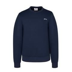 Slazenger Men Fleece Crew Neck Sweatshirt Jumper Sweater XS S M L XL 2XL 3XL 4XL