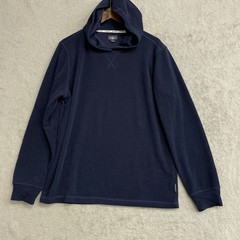Eddie Bauer Men’s L Navy Blue Lounge Hoodie Polyester/Spandex Blend N0308