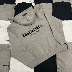 Fear of Gods Essentials Men’s Dark Oatmeal Hoodie Size Small