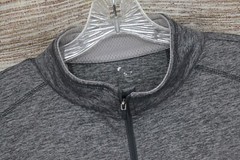 Mens Size XL Quarter Zip Pull Over Loose Light Sweatshirt Heather Gray